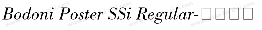 Bodoni Poster SSi Regular字体转换